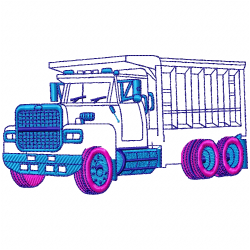 Dumper Truck Embroidery Design 8 Dumper Truck Embroidery Design 8